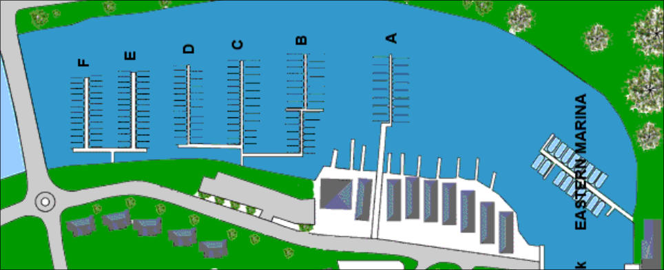 Map of Glenelg Marina berths